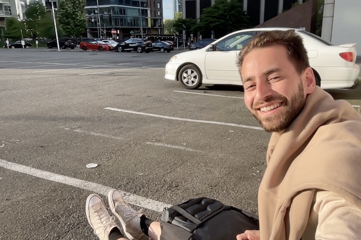 Sitting in the lot, phone-free